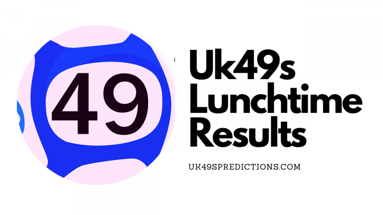 UK49s Lunchtime Results Monday 30 August 2021