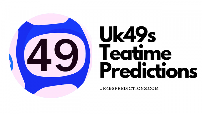 Uk49s Teatime Prediction For Today 30 September 2021